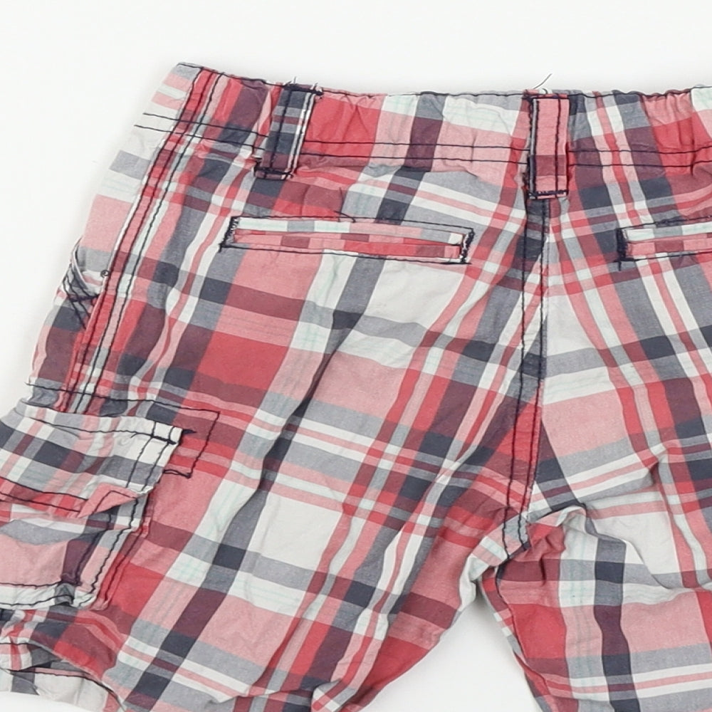 Primark  Boys Red Check  Cargo Shorts Size 2 Years