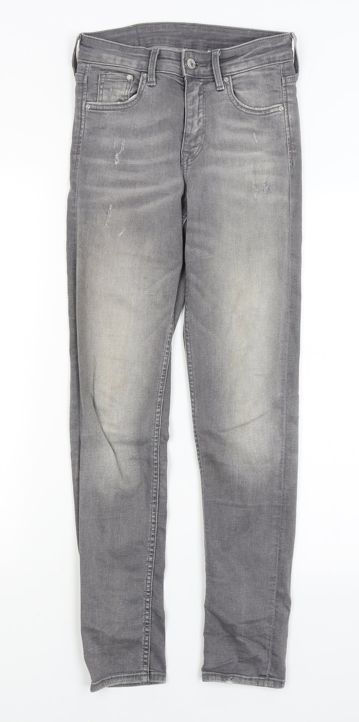 H&M Mens Grey Skinny Jeans Size 26 in L27 in