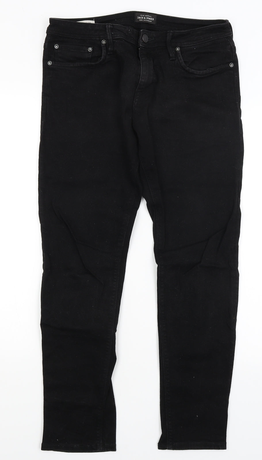 Jack Jones Mens Black   Straight Jeans Size 32 in L28 in