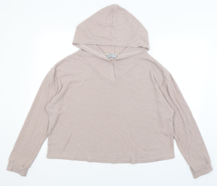 New Look Womens Pink Pullover Hoodie Size L