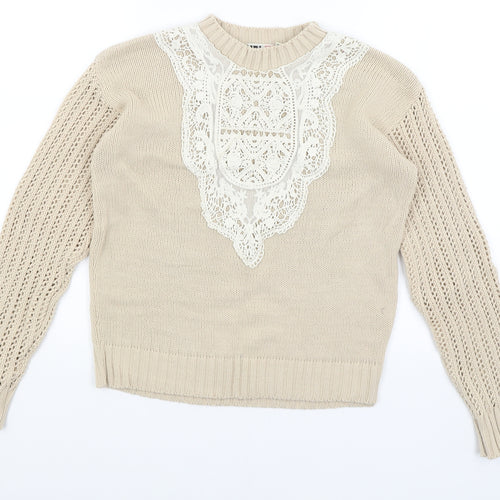 Chelsea Girl Womens Beige   Pullover Jumper Size 10
