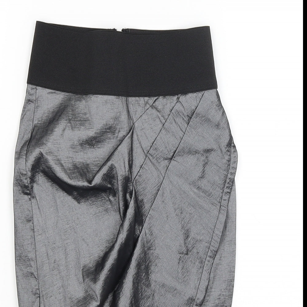 Jane Norman Womens Silver   Straight & Pencil Skirt Size 6