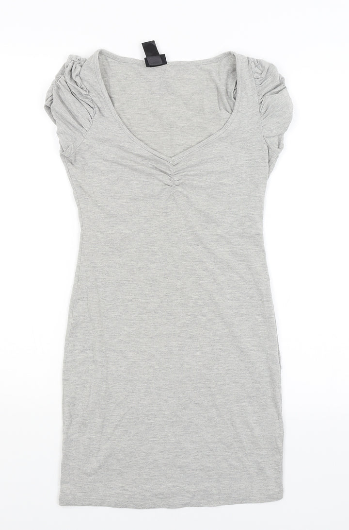 H&M Womens Grey   T-Shirt Dress  Size XS