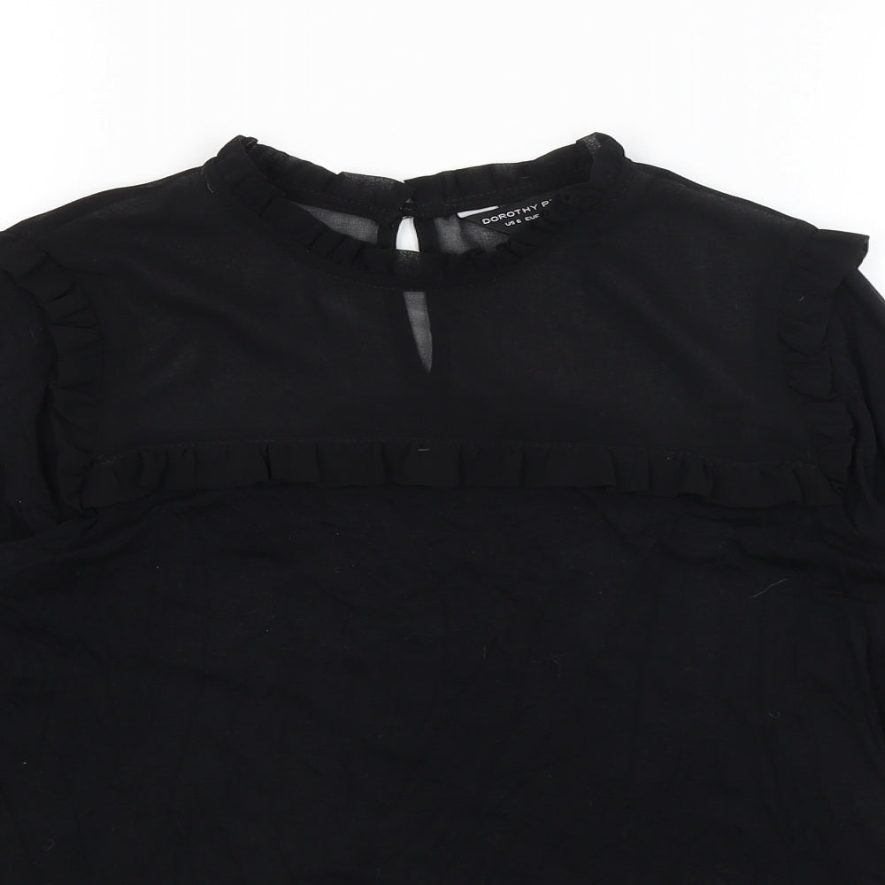 Dorothy Perkins Womens Black   Basic T-Shirt Size 10