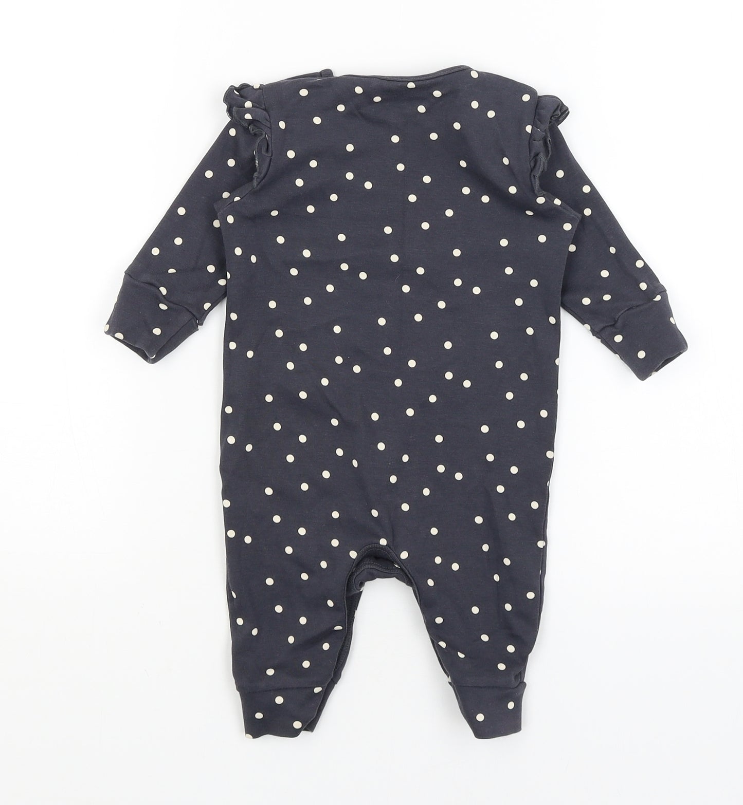 NEXT Baby Black Polka Dot  Babygrow One-Piece Size 3-6 Months