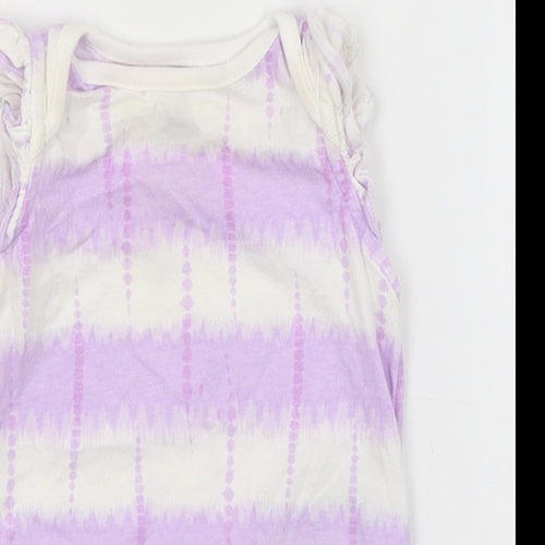 Baby Gap Baby Purple Striped  Romper One-Piece Size 3-6 Months