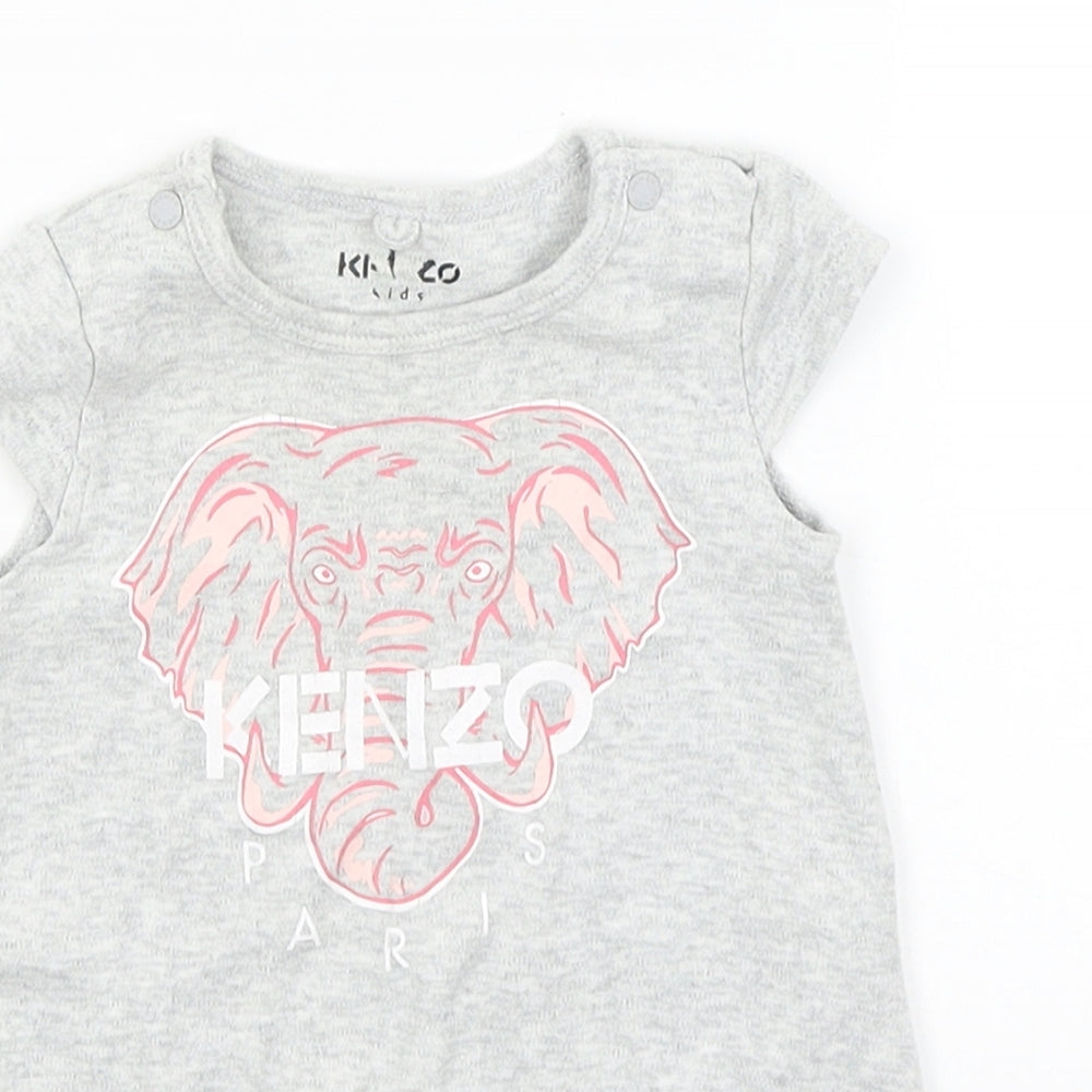 KENZO Baby Grey   Romper One-Piece Size 0-3 Months  - Elephant
