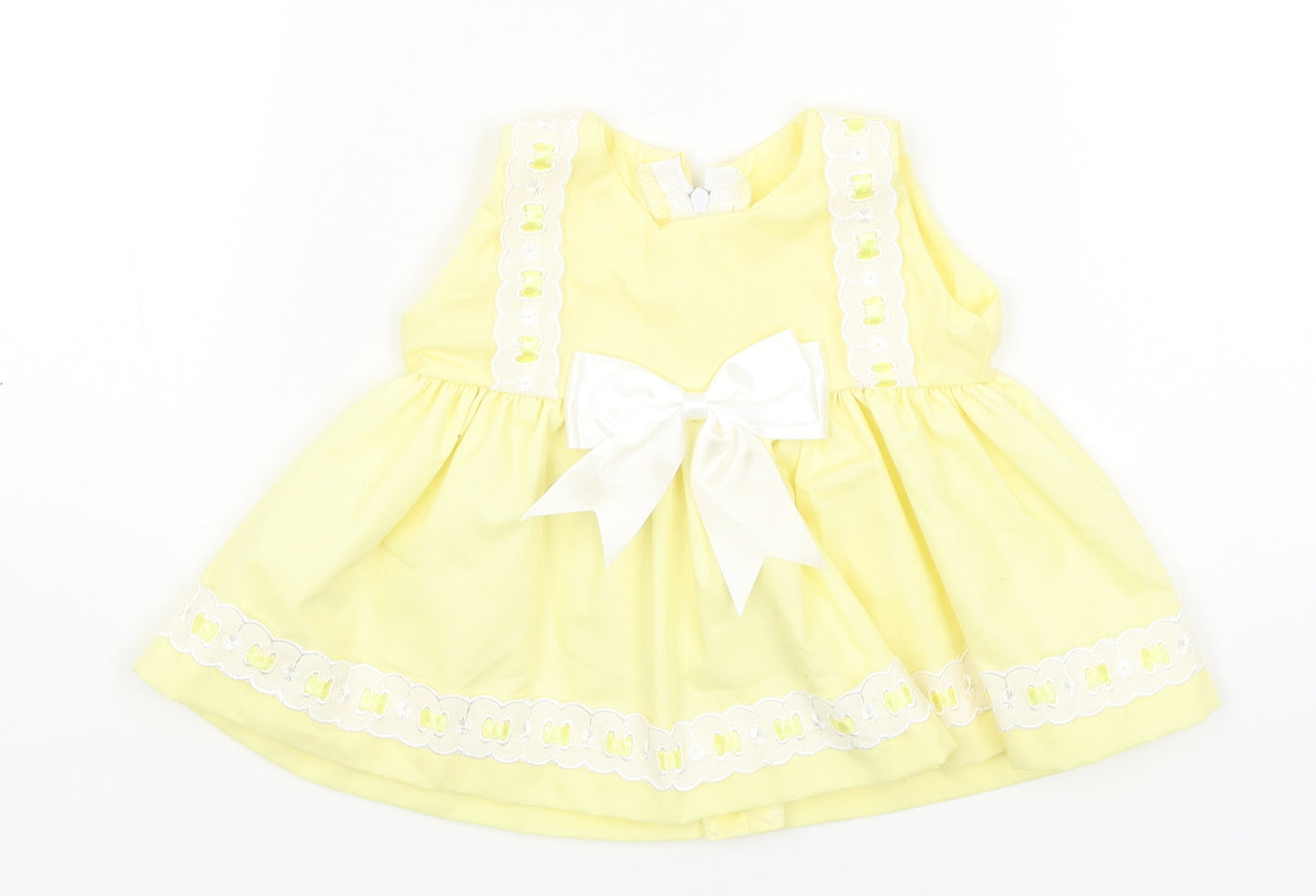 Preworn Baby Yellow   Fit & Flare  Size 0-3 Months