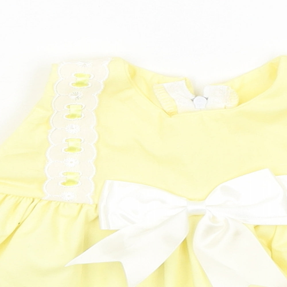 Preworn Baby Yellow   Fit & Flare  Size 0-3 Months