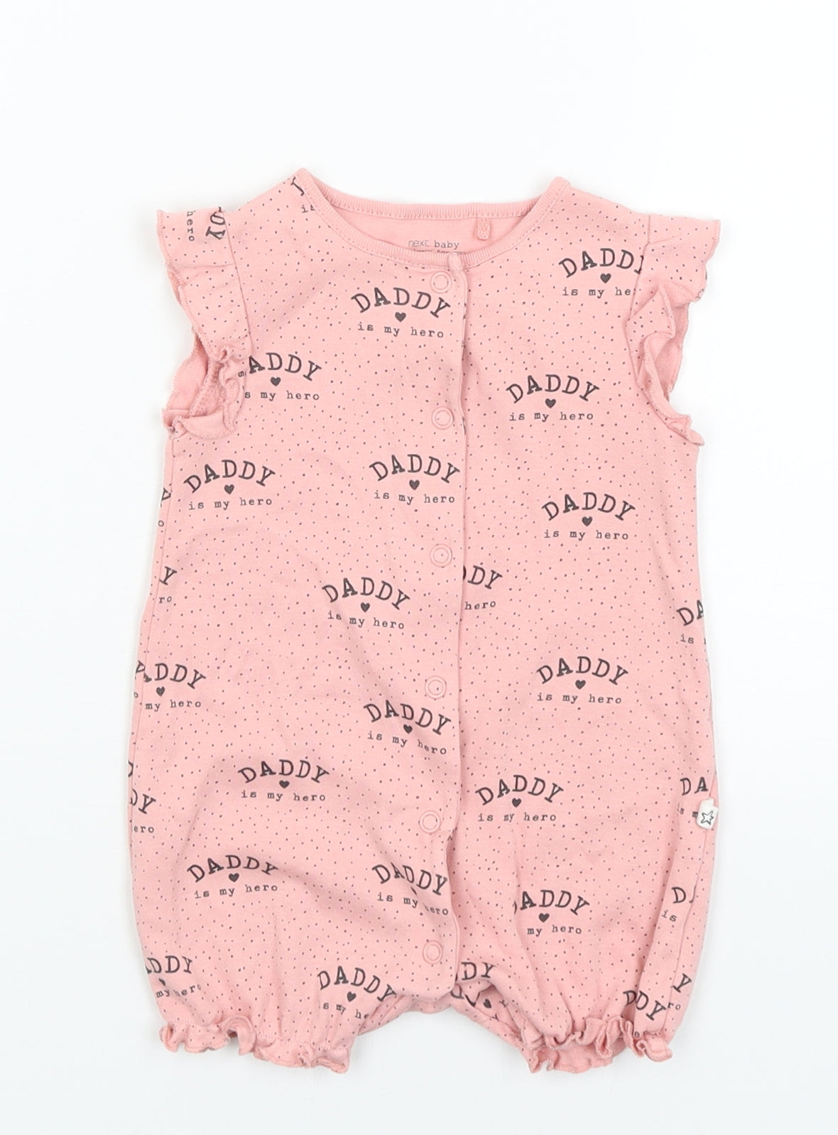 NEXT Baby Pink   Romper One-Piece Size 3-6 Months  - Daddy is my Hero