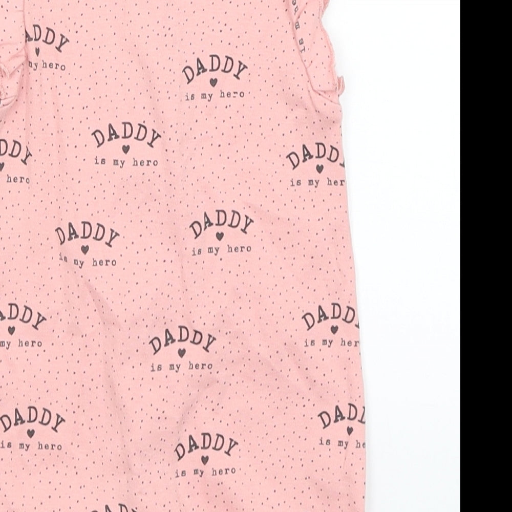 NEXT Baby Pink   Romper One-Piece Size 3-6 Months  - Daddy is my Hero