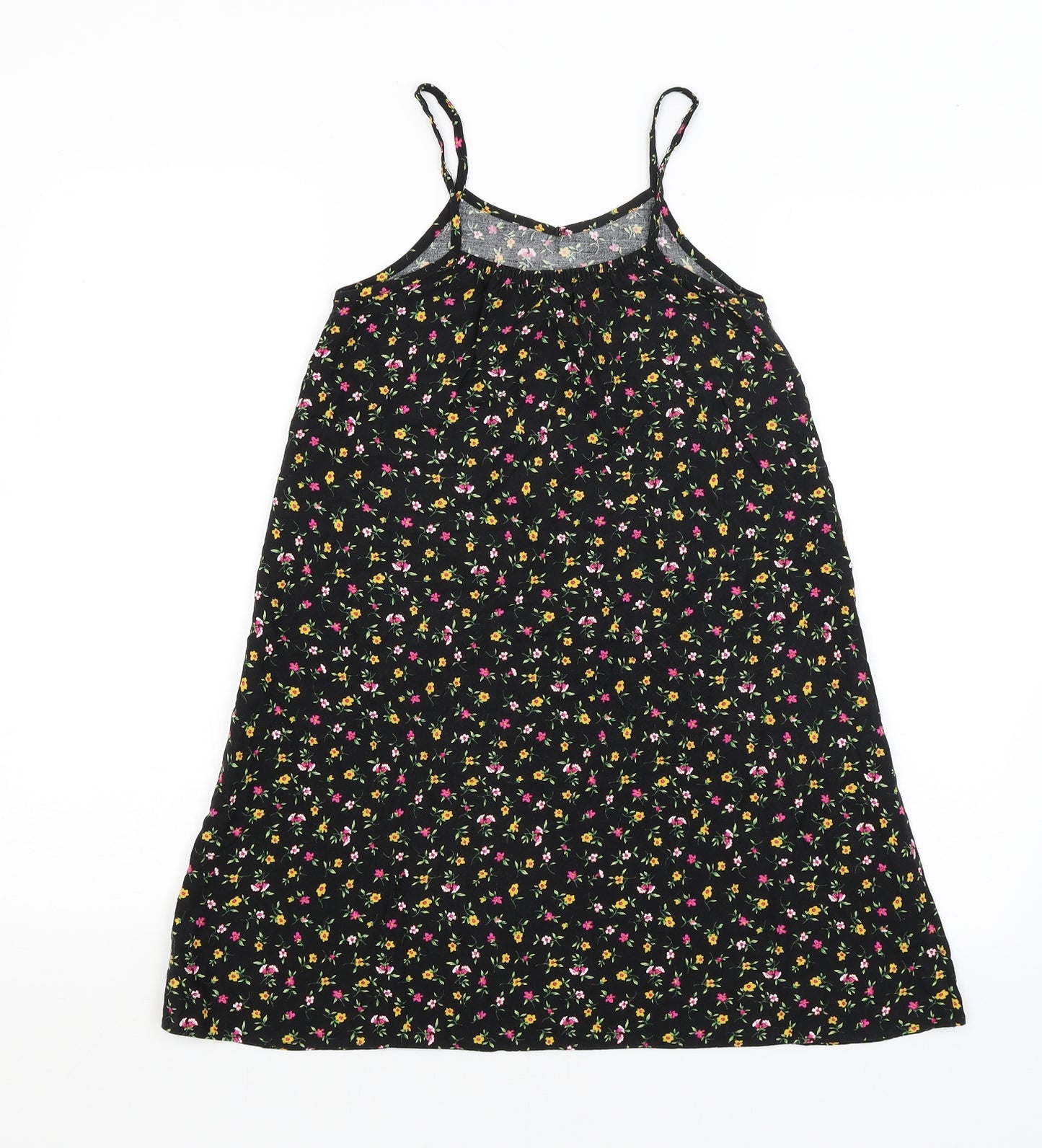 Nutmeg Girls Black Floral  A-Line  Size 9-10 Years