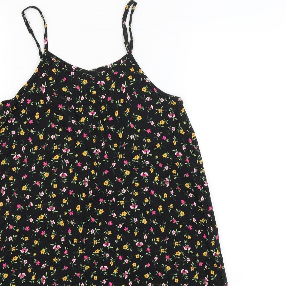 Nutmeg Girls Black Floral  A-Line  Size 9-10 Years