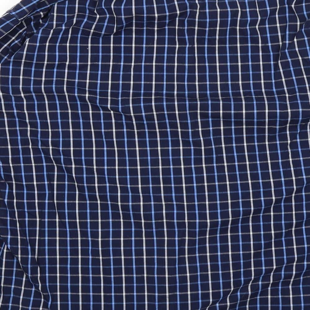 Cotton Traders Mens Blue Check   Button-Up Size XL