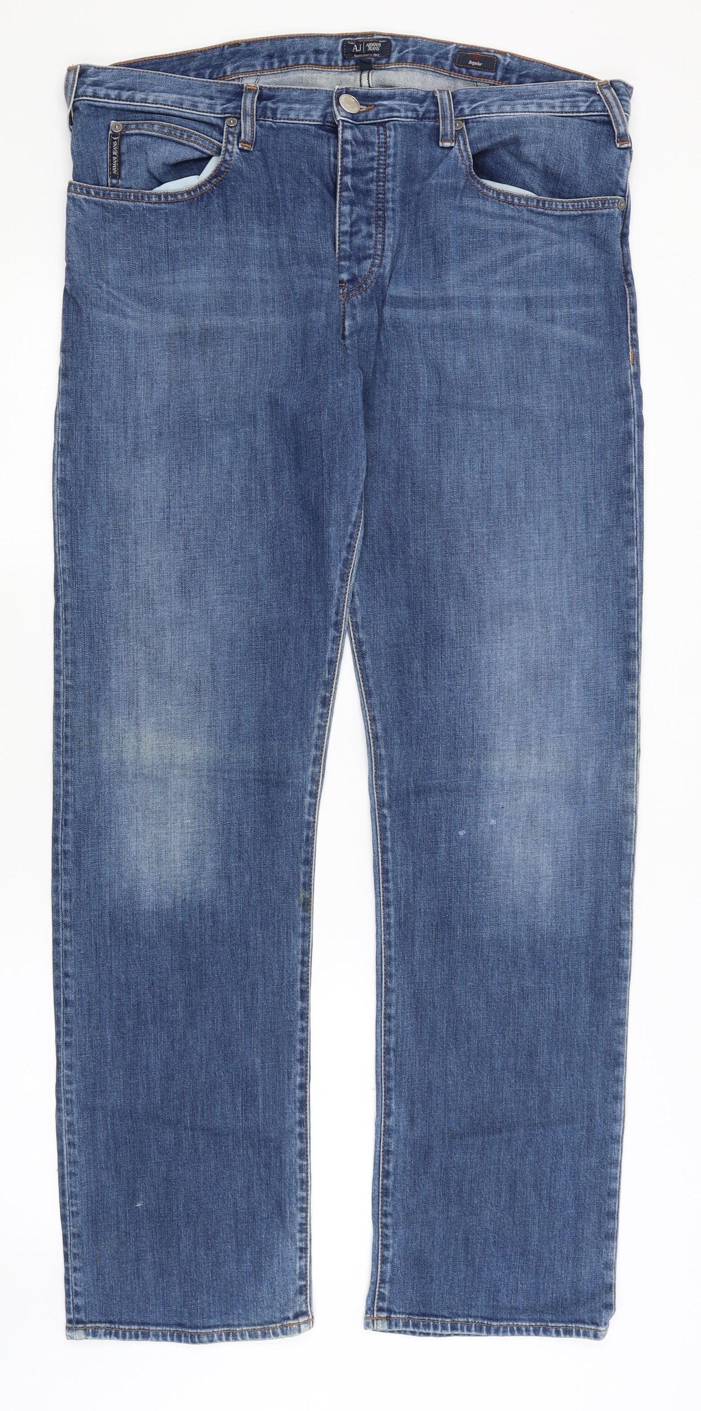 ARMANI Mens Blue   Straight Jeans Size 38 in L31 in
