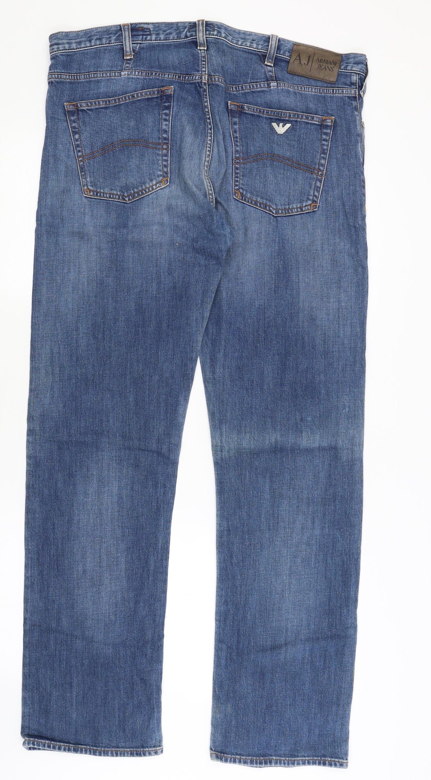 ARMANI Mens Blue   Straight Jeans Size 38 in L31 in