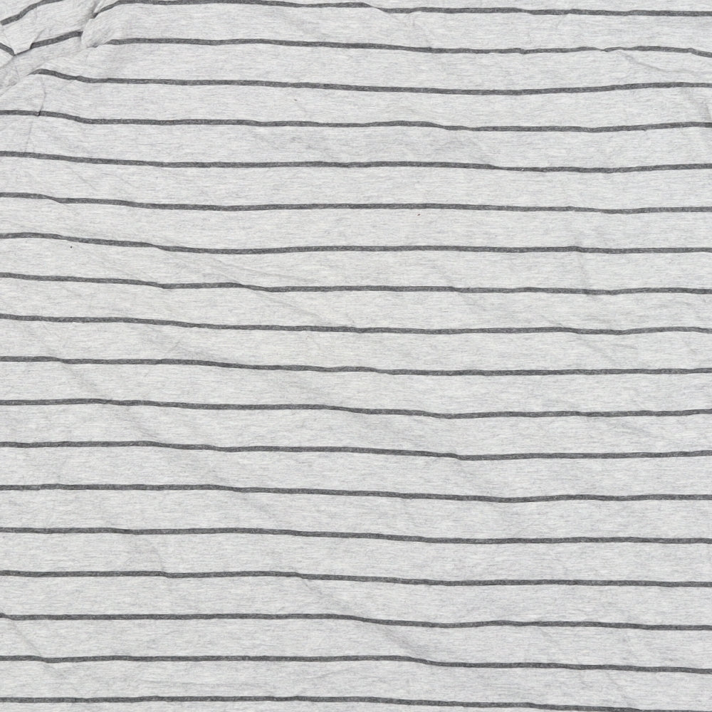M&S Mens Grey Striped   T-Shirt Size 3XL