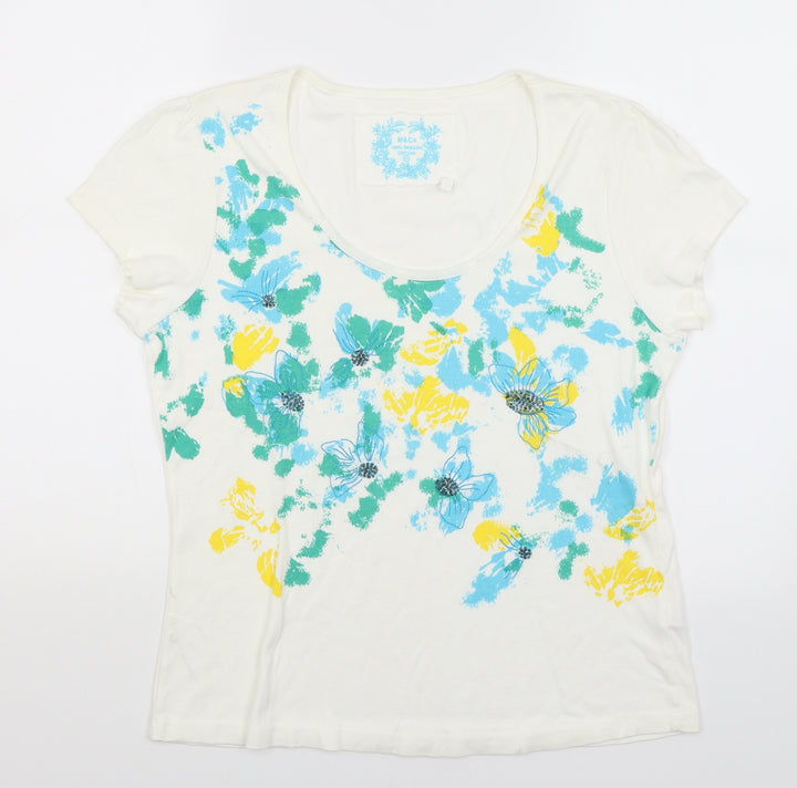 M&Co Womens White   Basic T-Shirt Size XL