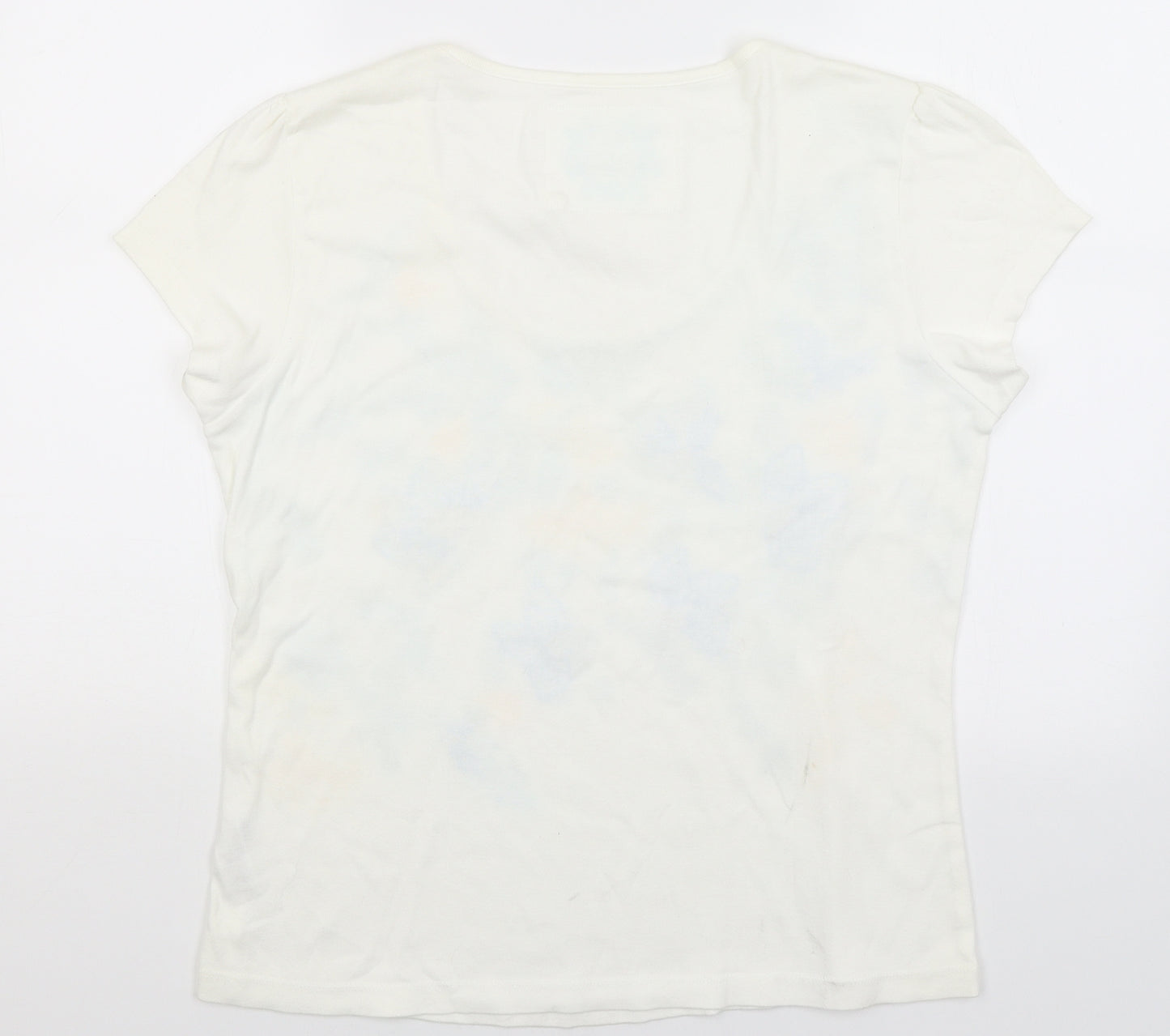 M&Co Womens White   Basic T-Shirt Size XL