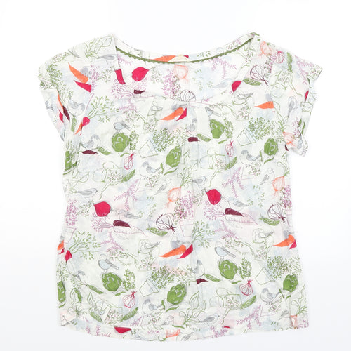 White Stuff Womens White   Basic T-Shirt Size 16  - Gardening