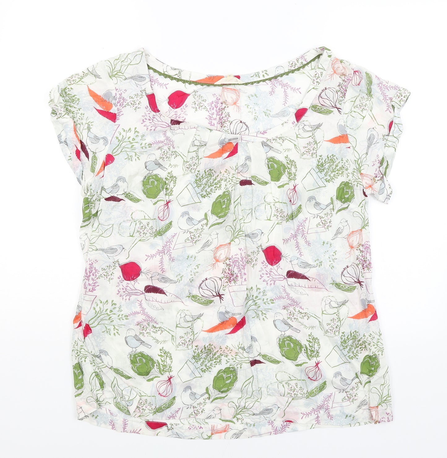 White Stuff Womens White   Basic T-Shirt Size 16  - Gardening