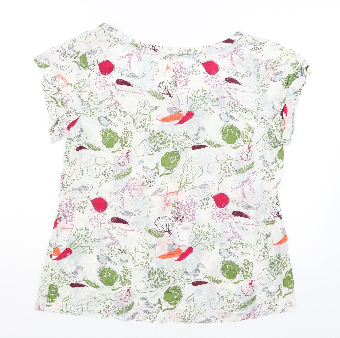 White Stuff Womens White   Basic T-Shirt Size 16  - Gardening