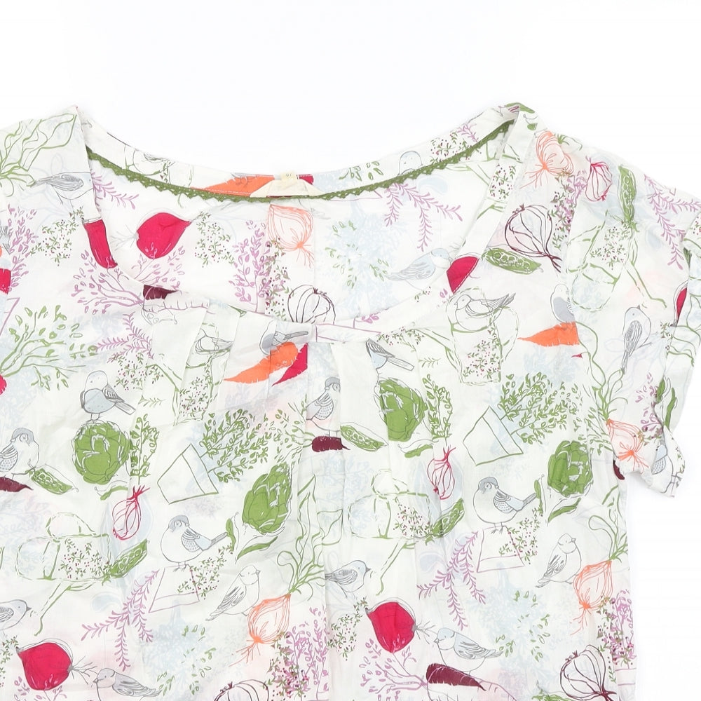 White Stuff Womens White   Basic T-Shirt Size 16  - Gardening