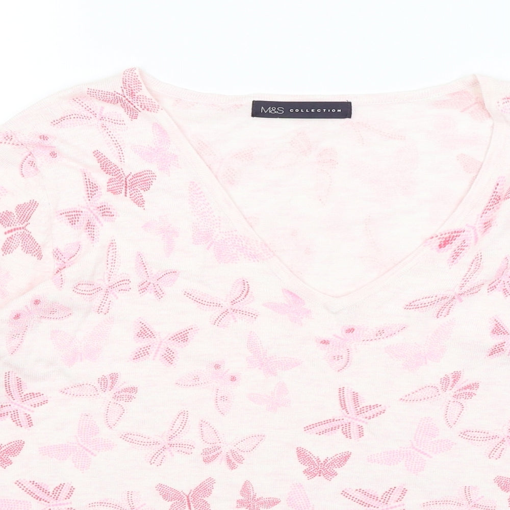 M&S Womens Pink   Pullover Jumper Size 16
