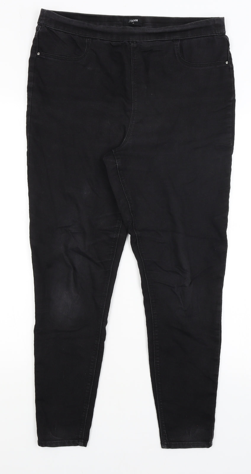 Matalan Womens Black   Jegging Jeans Size 14 L25 in