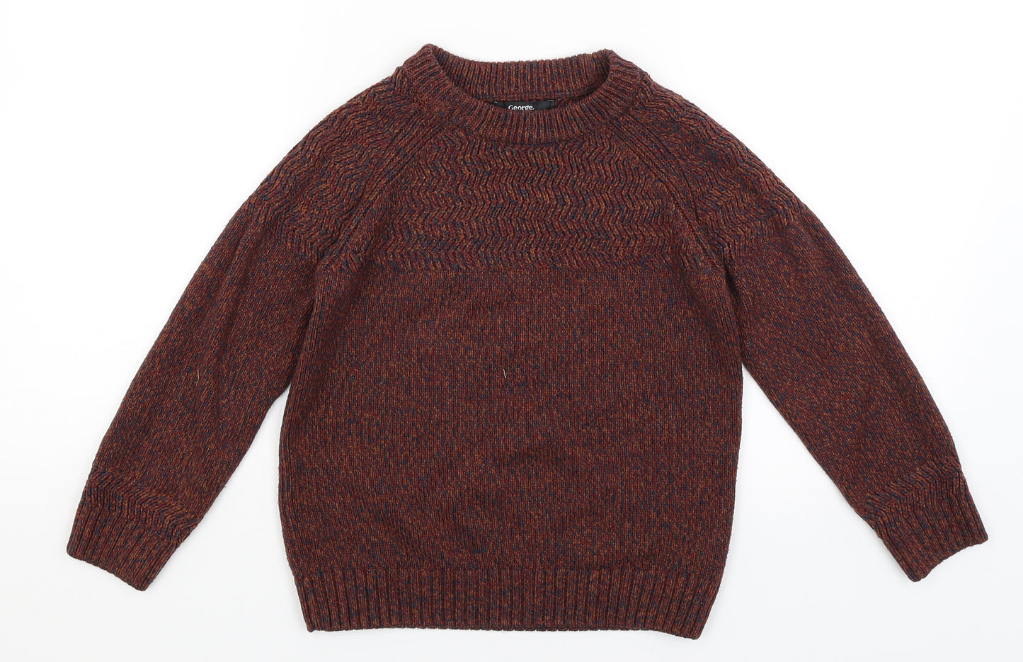 George Boys Red   Pullover Jumper Size 6-7 Years