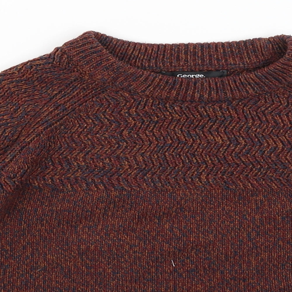 George Boys Red   Pullover Jumper Size 6-7 Years