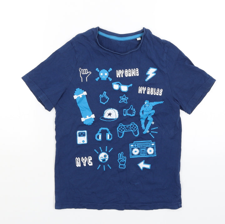 C&A Boys Blue Basic T-Shirt Size 9-10 Years - Gamer