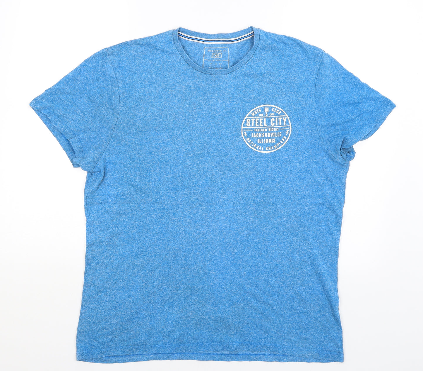 F&F Mens Blue    T-Shirt Size L