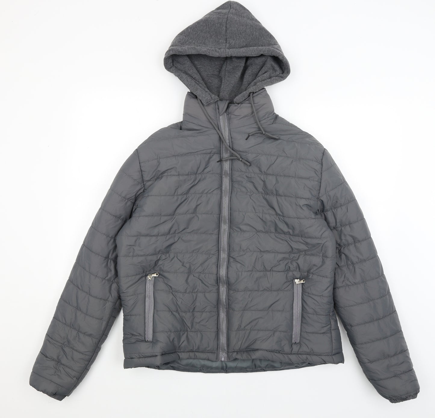 Han Ming Xuan Mens Grey   Puffer Jacket Coat Size L