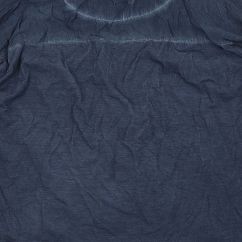 Plus Fine Womens Blue   Basic T-Shirt Size M