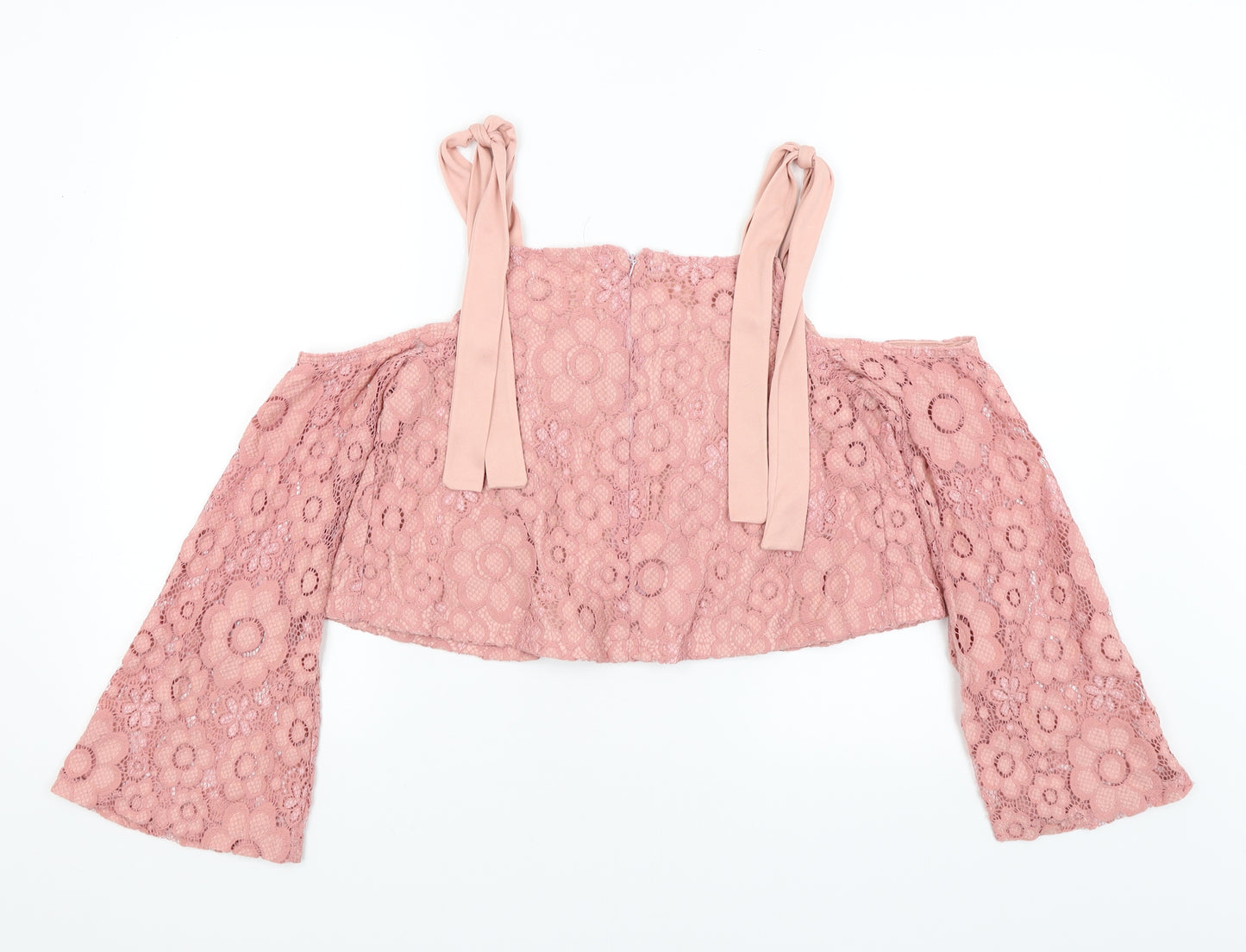 Missguided Womens Pink   Cropped T-Shirt Size 8