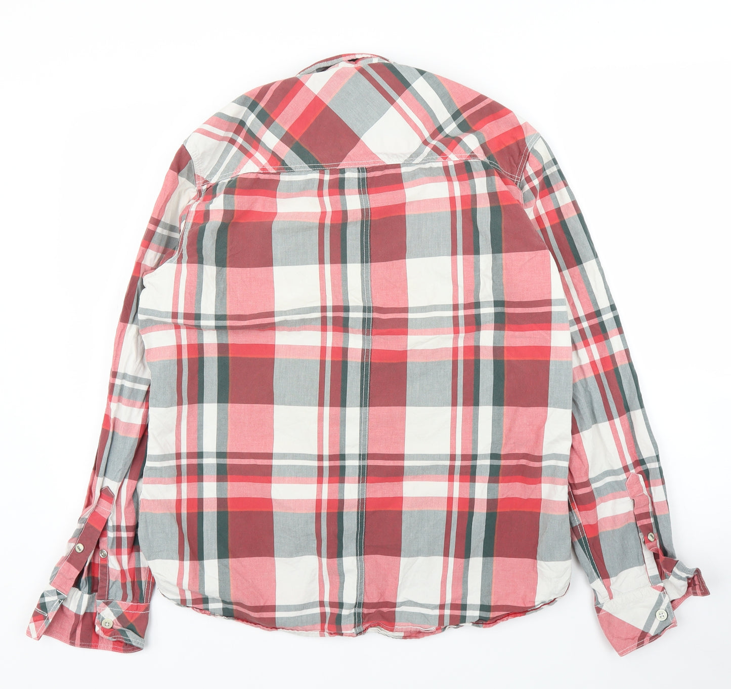 Drift King Mens Red Plaid   Button-Up Size M