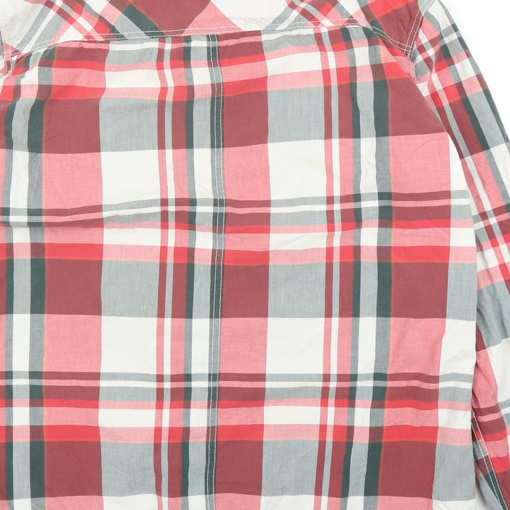 Drift King Mens Red Plaid   Button-Up Size M