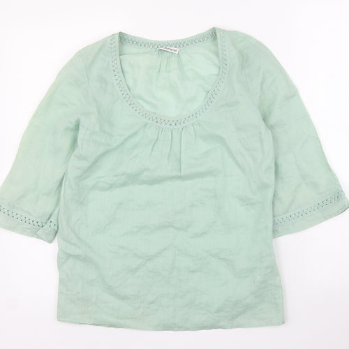 M&S Womens Green   Basic Blouse Size 12