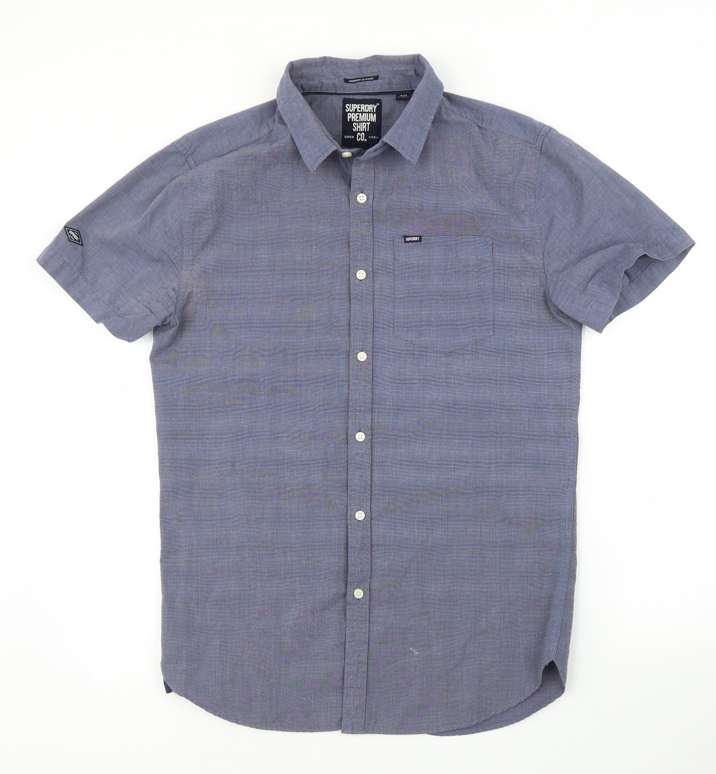 Superdry Mens Blue    Button-Up Size S