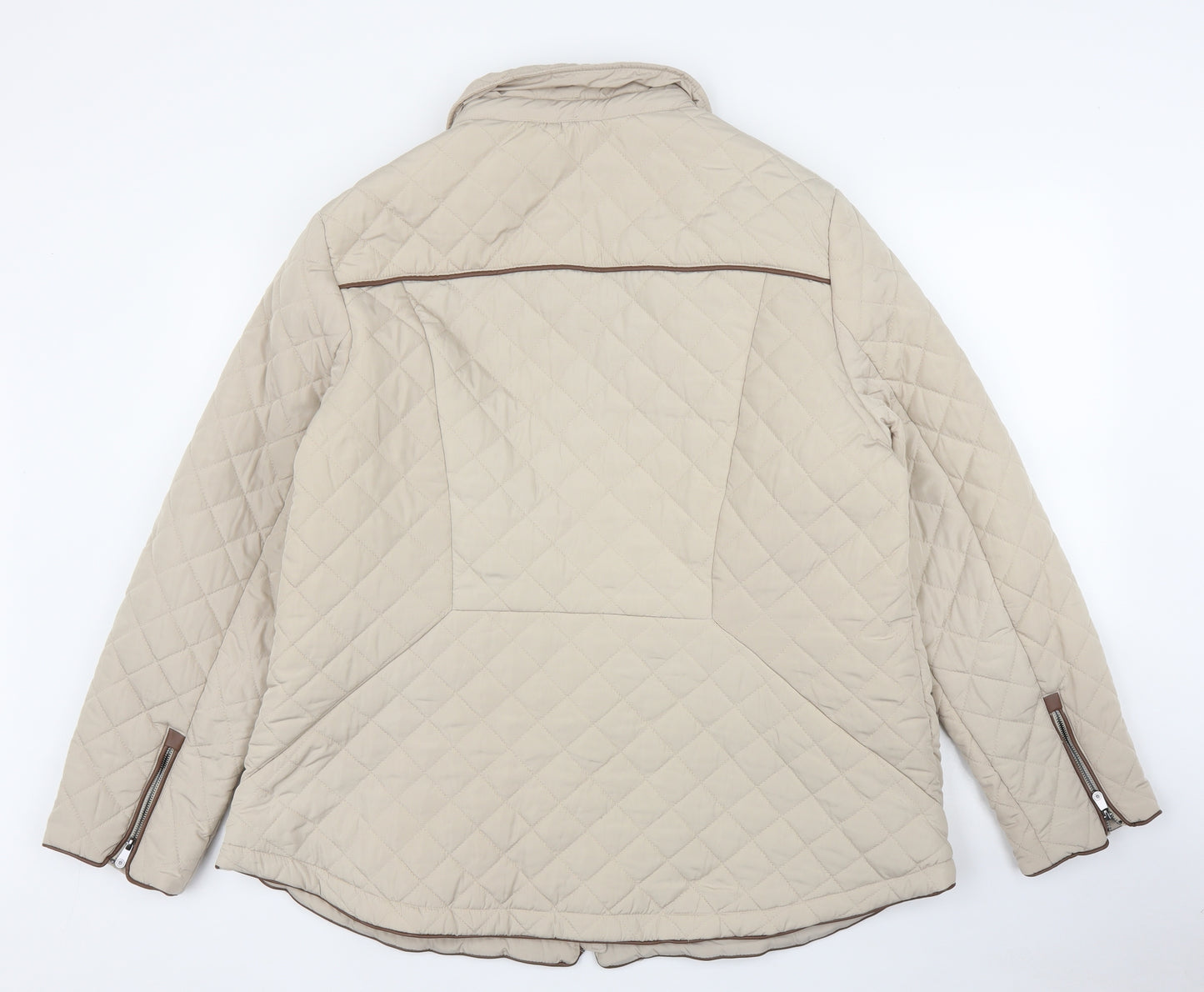 Debenhams Womens Beige   Quilted Coat Size 20