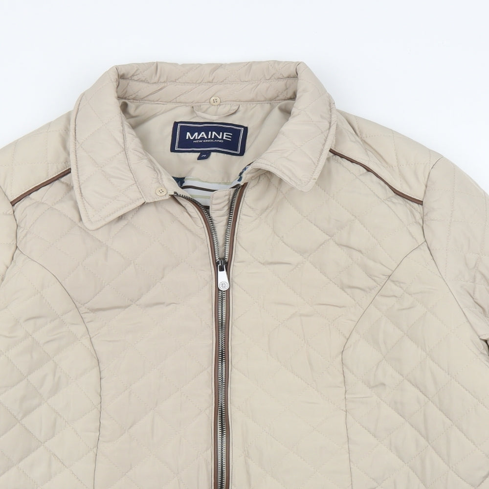 Debenhams Womens Beige   Quilted Coat Size 20
