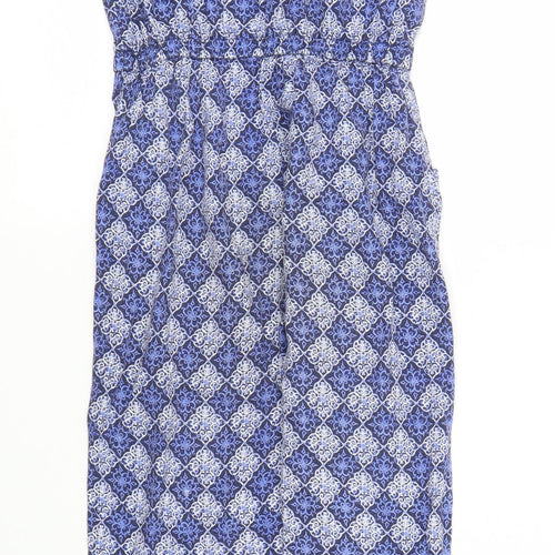 Monsoon Girls Blue Argyle/Diamond  Jumpsuit One-Piece Size 8 Years