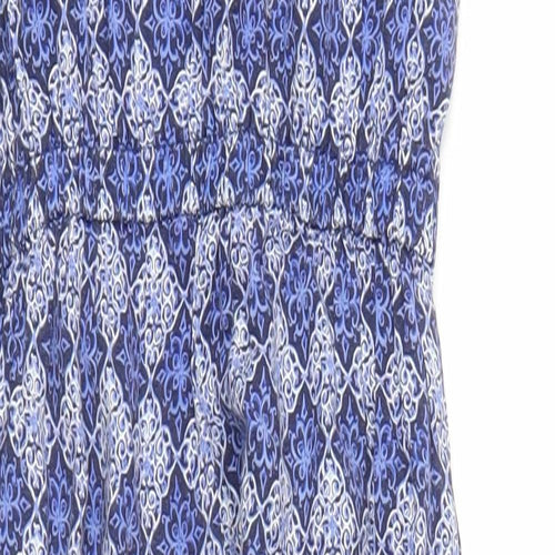 Monsoon Girls Blue Argyle/Diamond  Jumpsuit One-Piece Size 8 Years