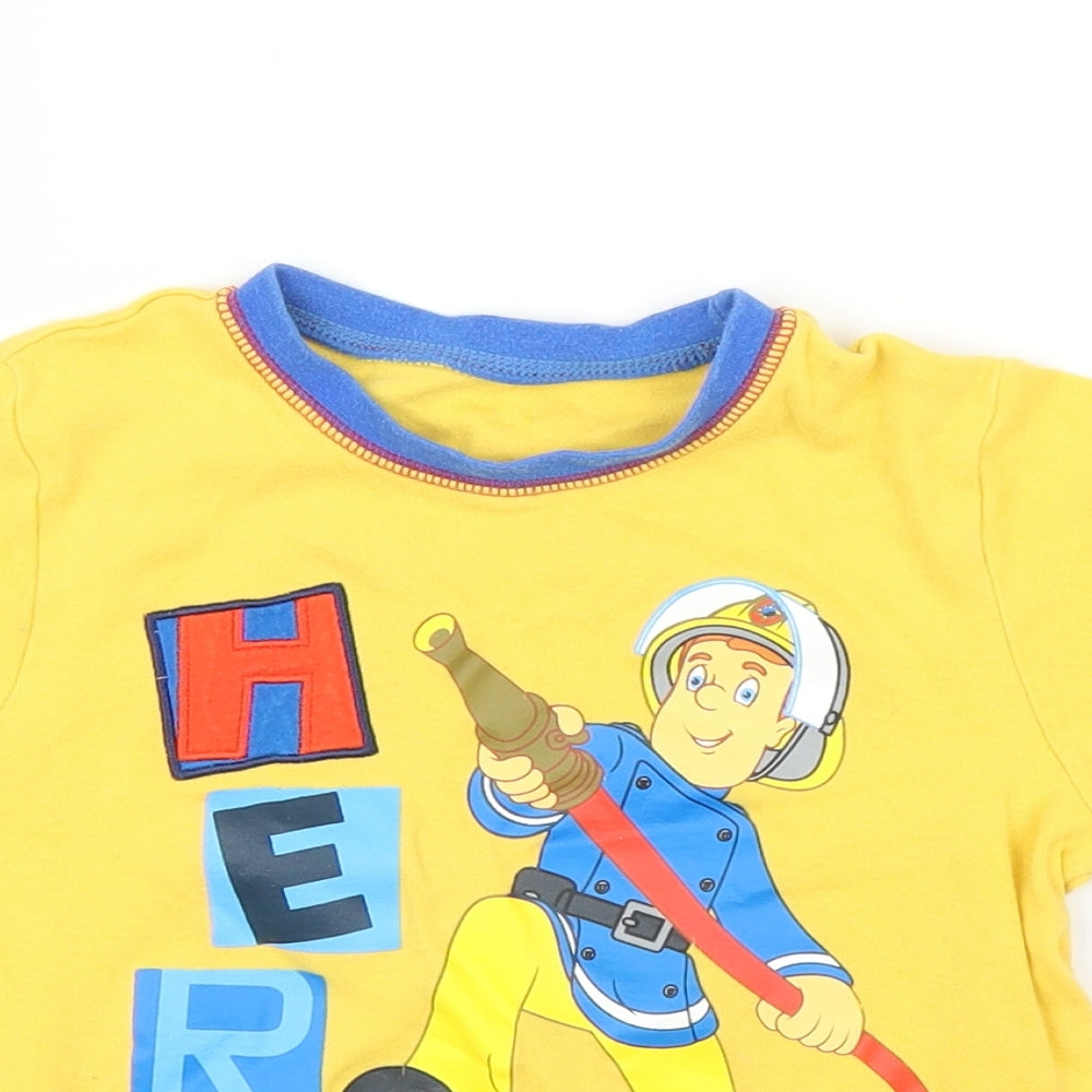 Mothercare Boys Yellow   Basic T-Shirt Size 3 Years  - Fireman Sam