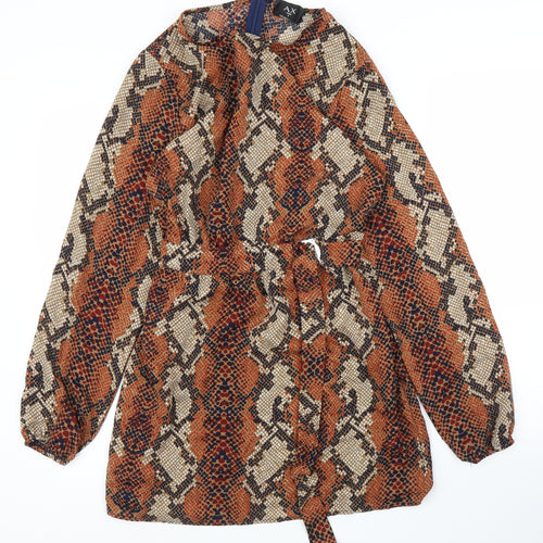 AX Paris Womens Brown Animal Print  A-Line  Size 8  - Snake print