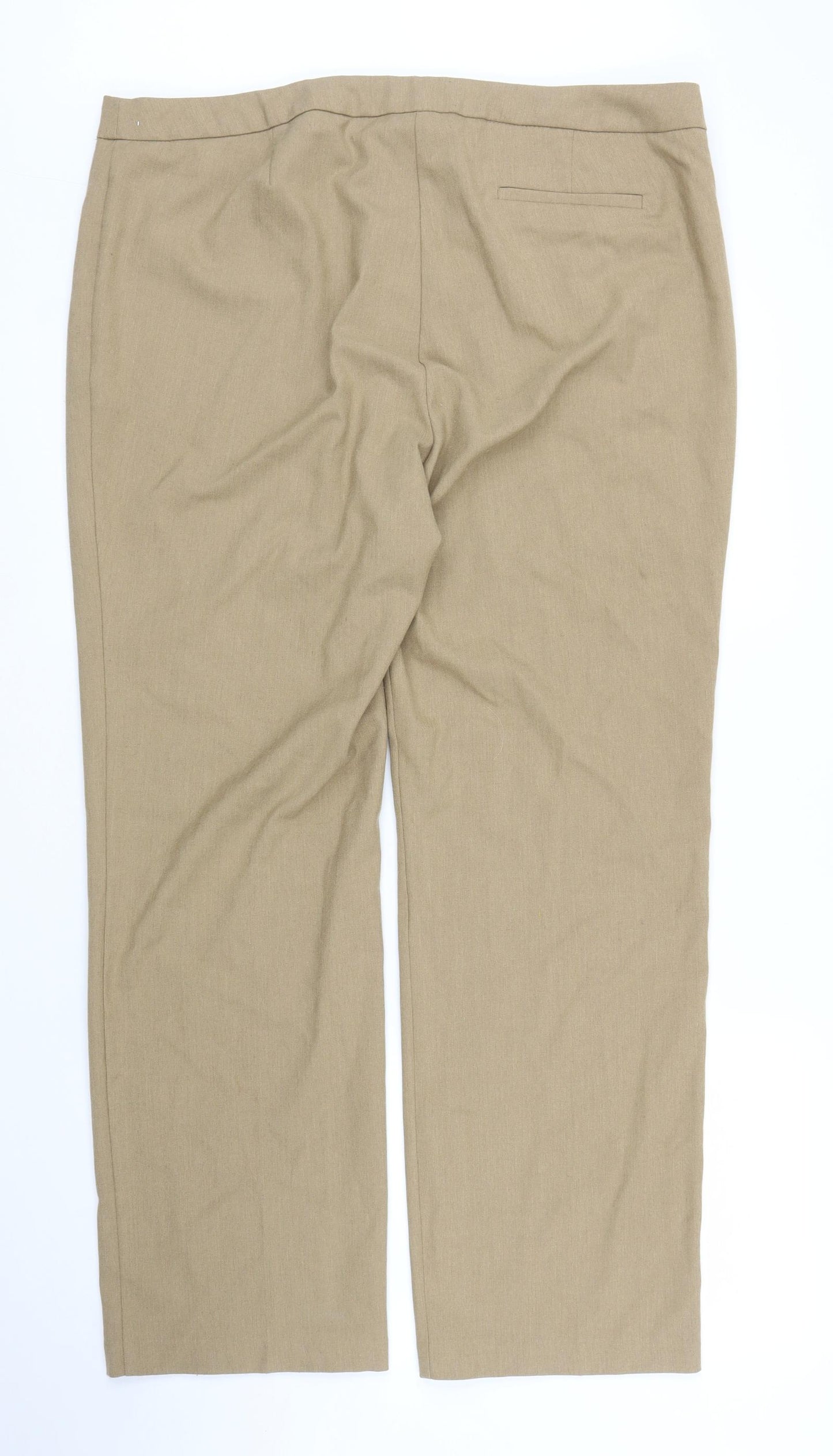 M&S Womens Beige   Trousers  Size 18 L27 in