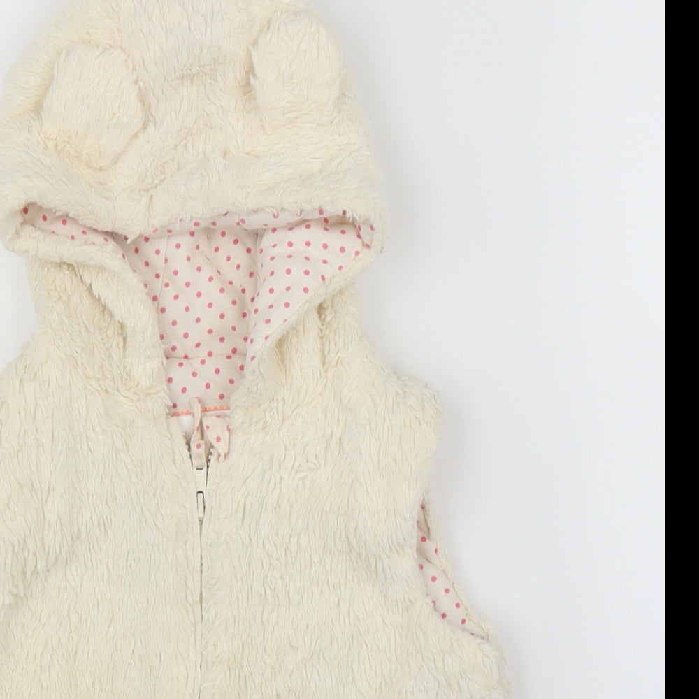 Nutmeg Girls Ivory   Gilet Coatigan Size 5 Years