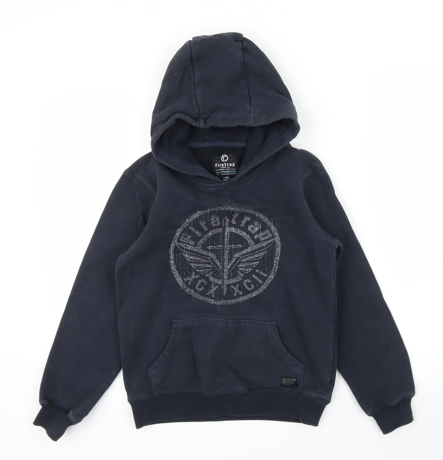 Firetrap Boys Blue   Pullover Hoodie Size 9-10 Years