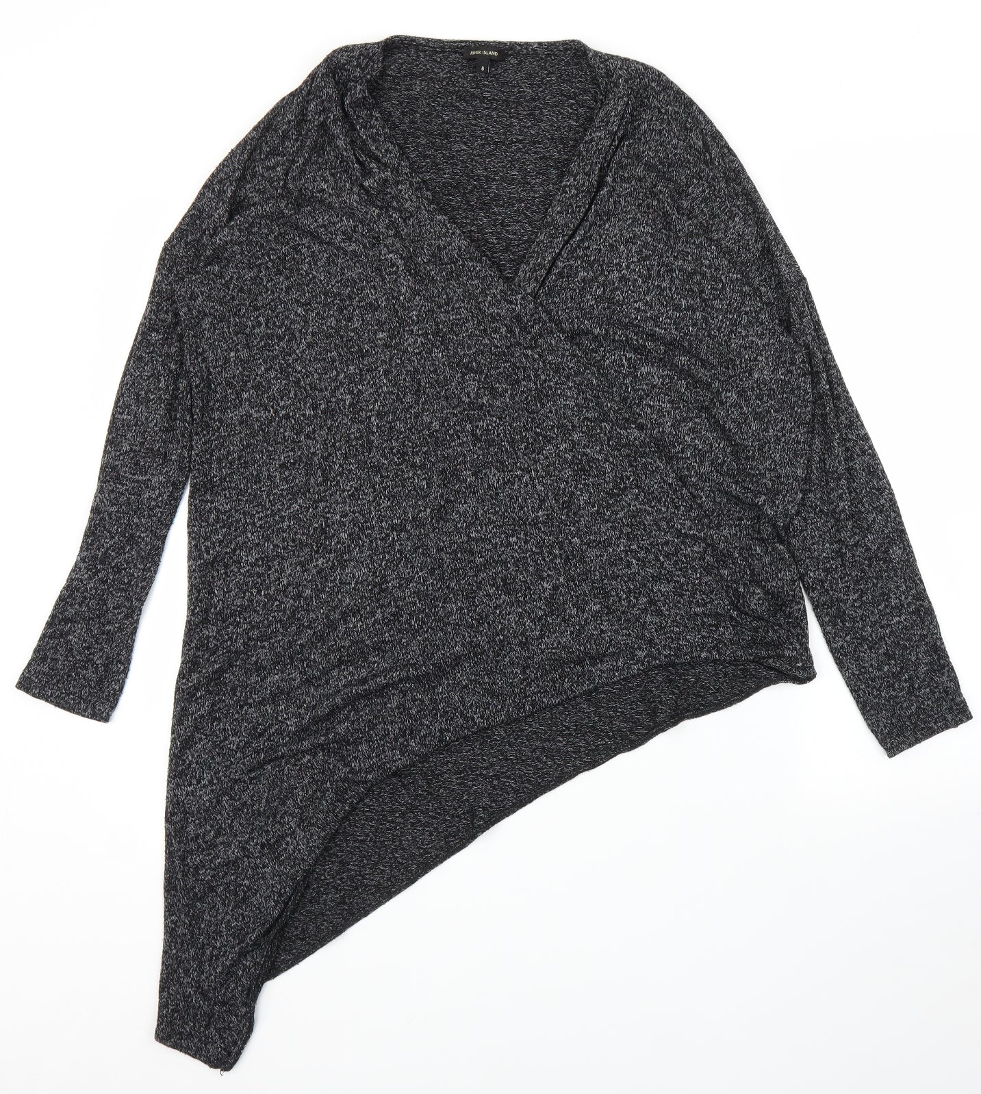 River Island Womens Grey   Basic Blouse Size 8